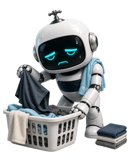 Mort exhausted from endless laundry — burnout from repetitive tasks
